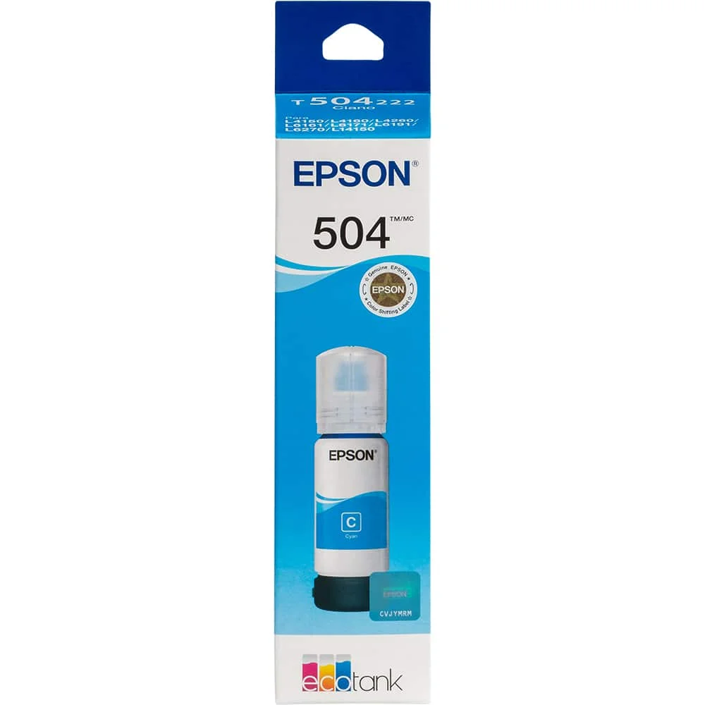 Imagem 2 de 5 do produto Refil De Tinta Epson Para Ecotank T504222-br Ciano