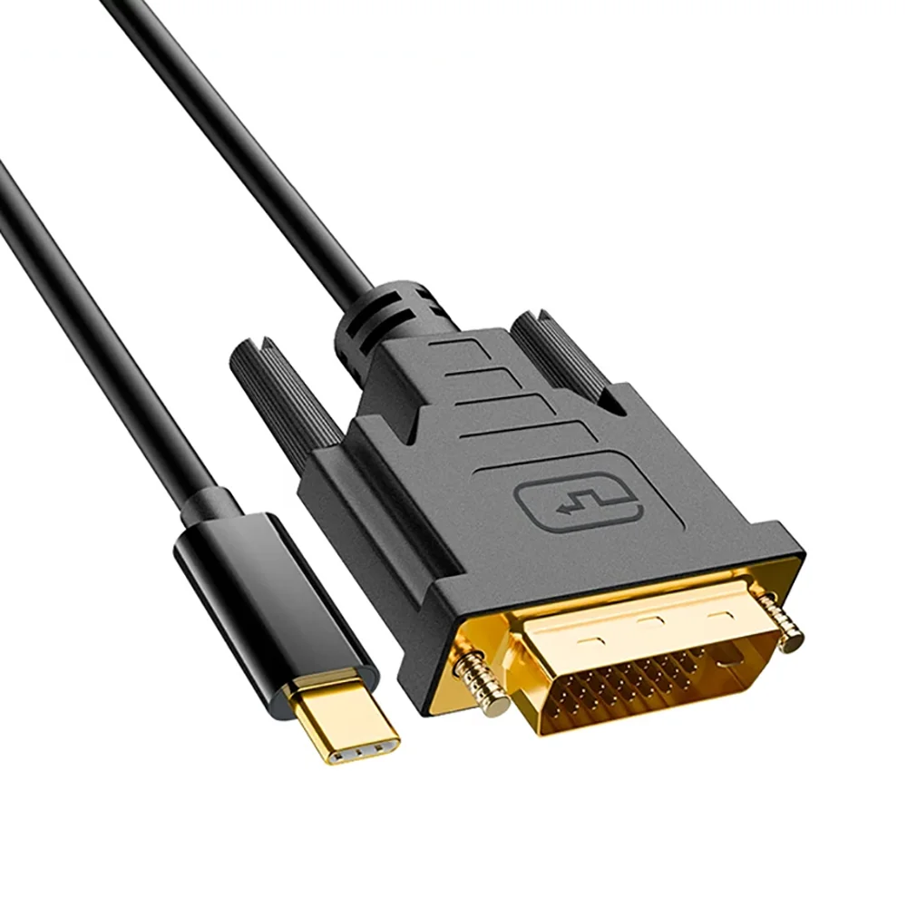 Imagem 3 de 3 do produto Cabo Conversor Usb-c Para Dvi-d - 1.8 Metros  24+1 Pinos  Chipset Interno (usb-c M X Dvi-d M) Comtac