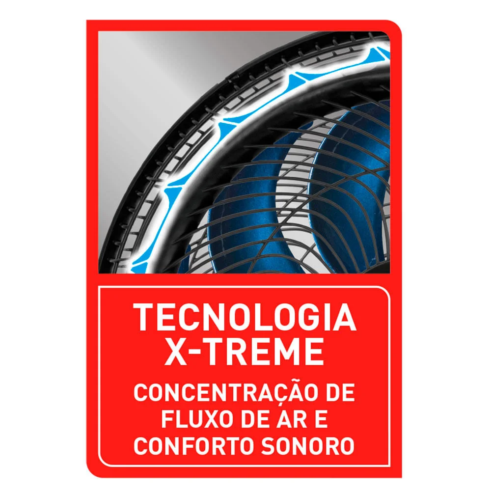 Vent 40cm Arno E-xtreme 9 Ve90 - 2720017485  Preto  110 Volts