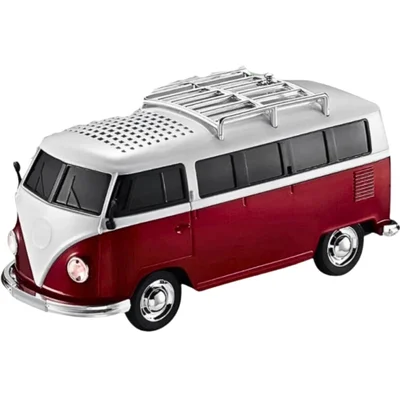 Caixa De Som Bluetooth Portátil Miniatura De Kombi  (vermelha)