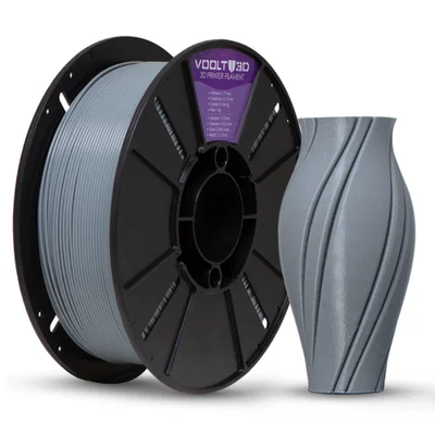 Filamento Para Impressora 3d - Pla Cinza Claro - 1kg - 1,75mm - Voolt3d