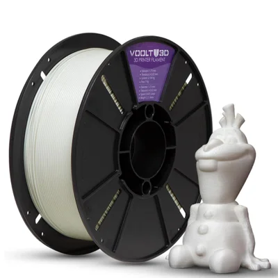 Filamento Para Impressora 3d - Pla Branco Velvet - 1kg - 1,75mm - Voolt3d