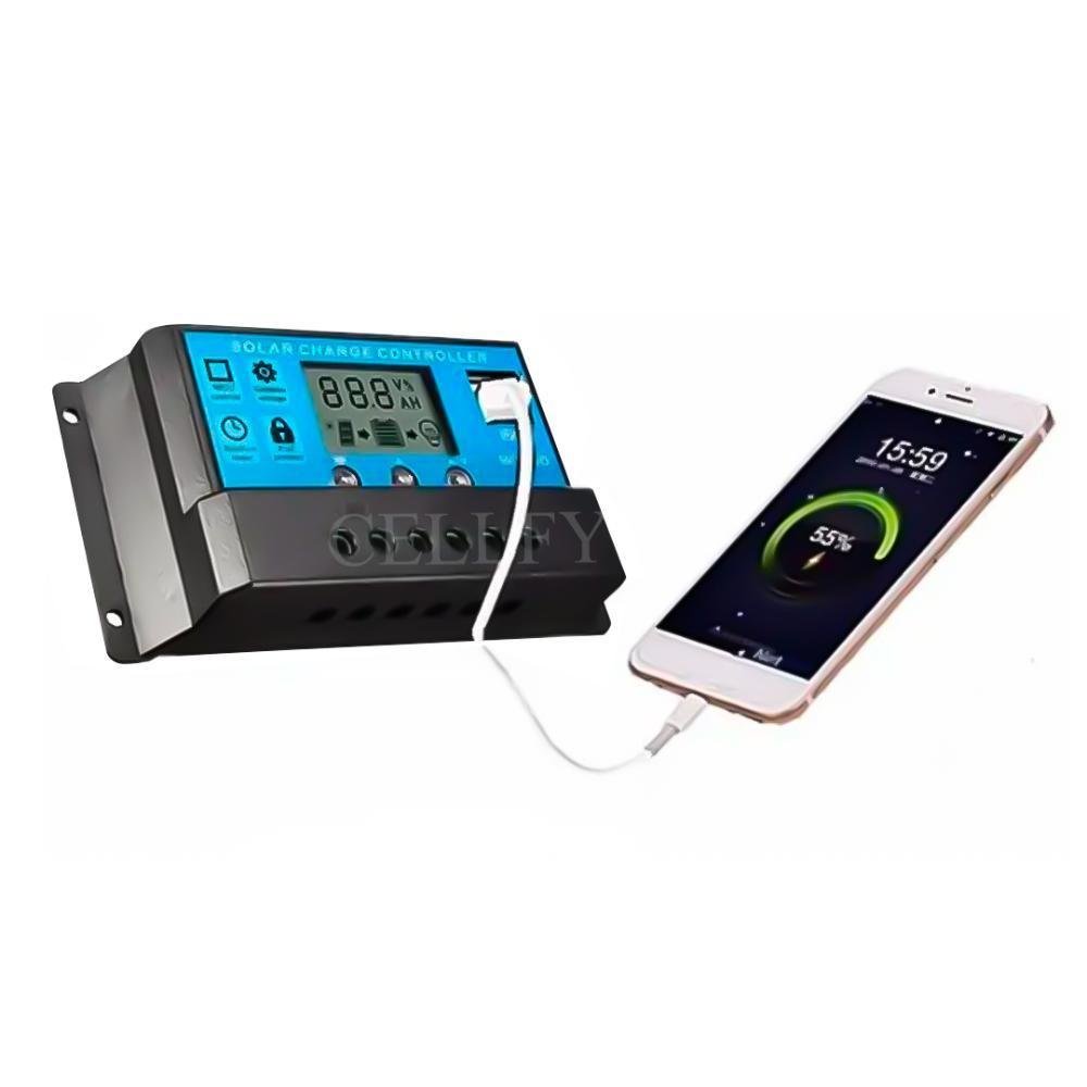Imagem 2 de 3 do produto Controlador Painel Solar Carga Usb Display Lcd 60a Pmw
