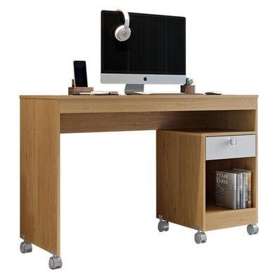 Mesa Para Computador Ambiente Giga Cinamomo Off White - Valdemóveis