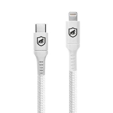 Cabo Lightning / Tipo C - Survivor - Branco - 1,5m  No Atacado - Caixa Fechada 10 Unidades - Gshield