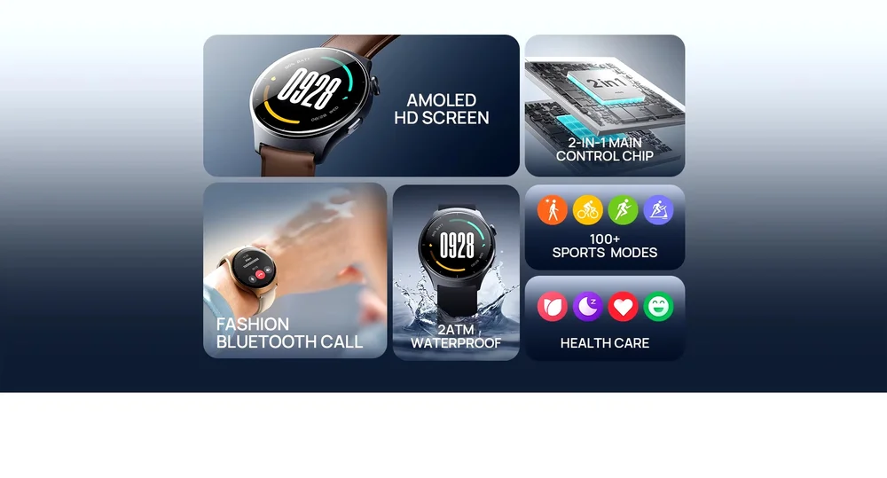 Imagem 2 de 5 do produto Smartwatch Mibro Lite 3 Xpaw020 Com Bluetooth 5.3, Tela AmoLED 1,3, Caixa Cinza Escuro, 2 Multiiras