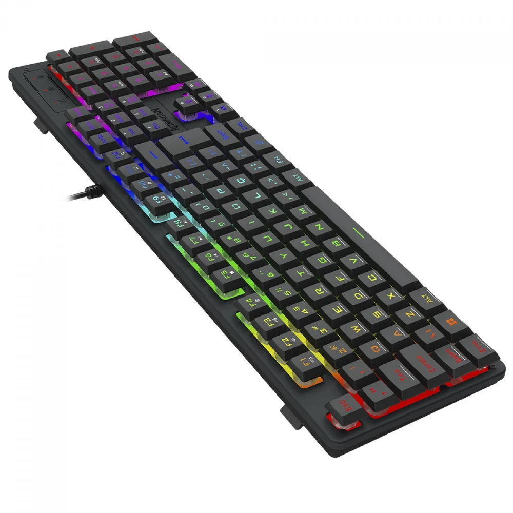 Imagem 2 de 5 do produto Teclado Membrana Gamer Redragon Netherbane K521-RGB C/fio Abnt2 Preto