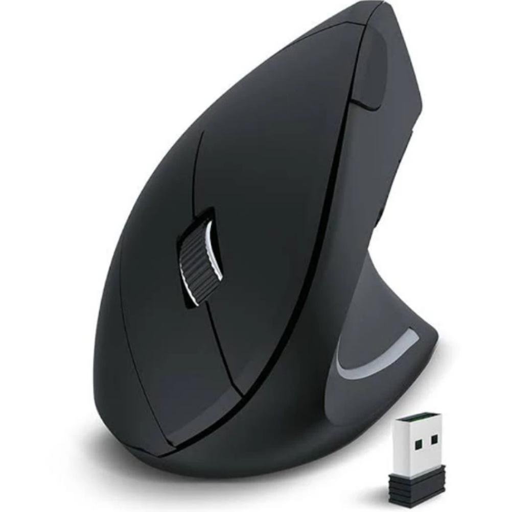 Mouse Vertical Ergonômico 2.4ghz Sem Fio Ajustável 1600 Dpi