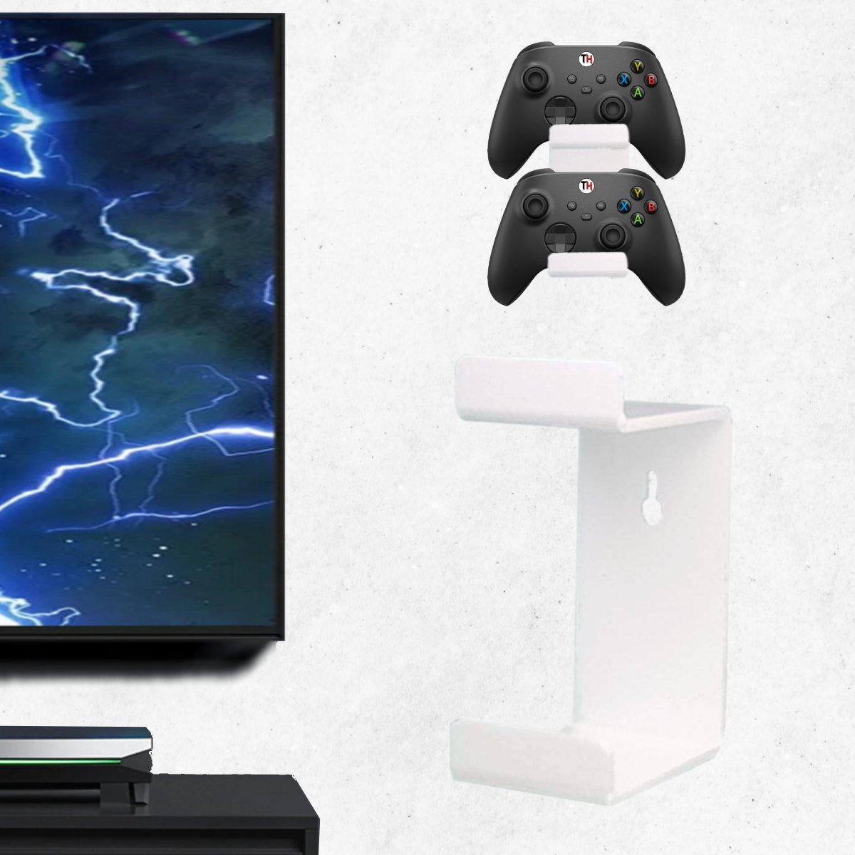 Suporte P/ Fone De Ouvido Headset E Controle XBOX De Parede Cor Branco