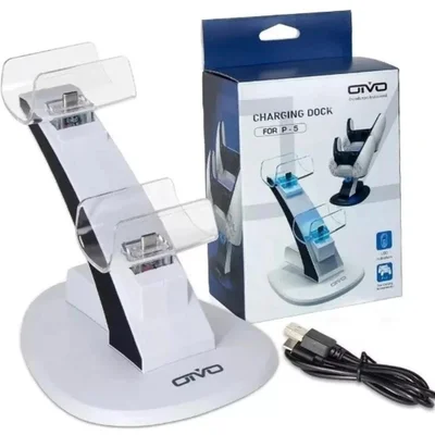 Suporte Carregador Base Controle Dualsense Playstation 5 Cor Branco
