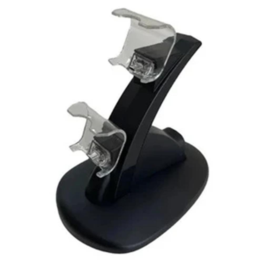 Suporte Carregador Base Duplo LED Usb Controle Playstation 4 Cor Preto