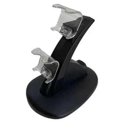 Suporte Carregador Base Duplo LED Usb Controle Playstation 4 Cor Preto