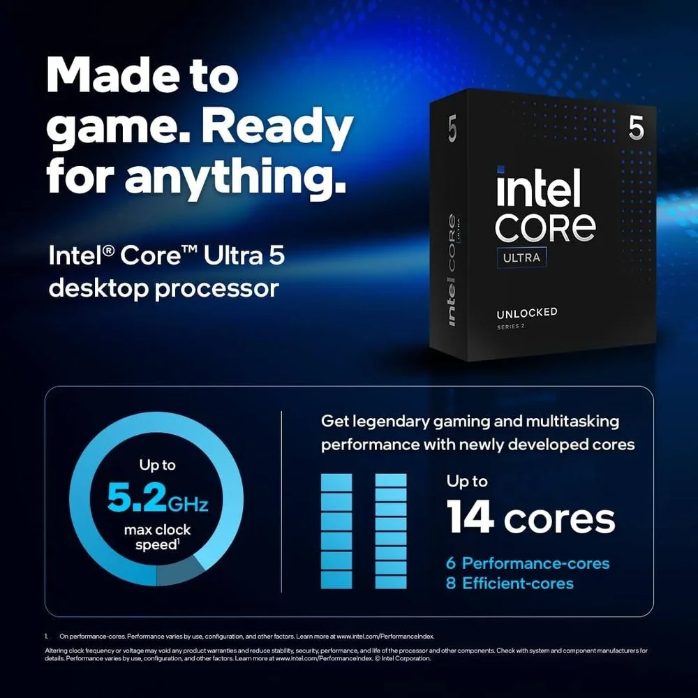 Processador Intel Ultra 5 245K Arrow Lake 42Ghz