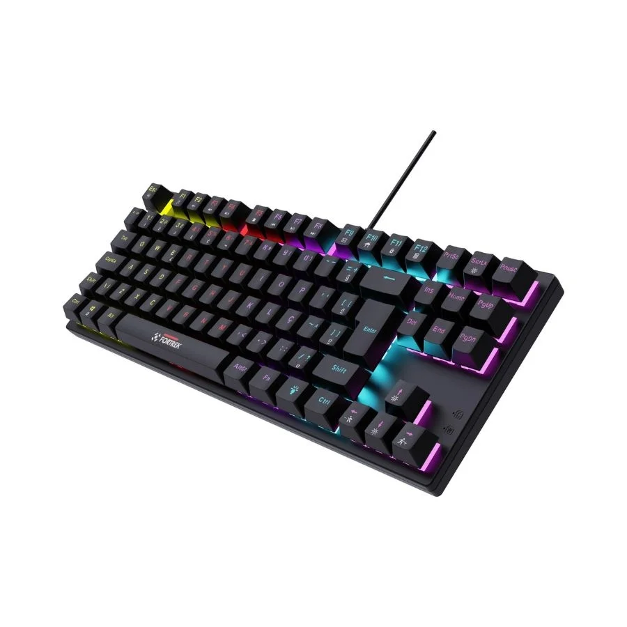 Imagem 4 de 5 do produto Teclado Gamer Mecânico Fortrek Gravity 80, Rainbow, Switch Outemu Red, Abnt2, Tkl, Preto