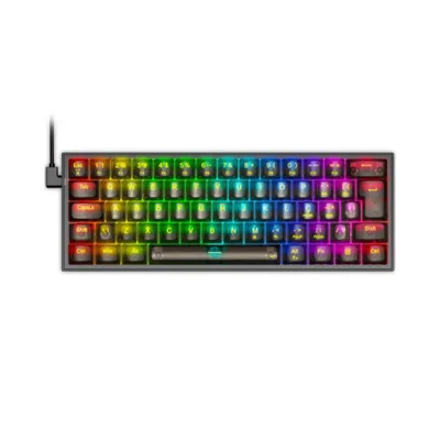 Teclado Mecânico Gamer Redragon Fizz RGB Clear Switch Crystal Usb Preto