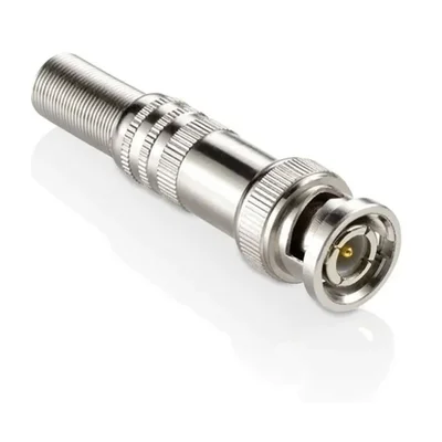 Kit Com 10 Conector Bnc Metal 4mm C/ Mola E Parafuso