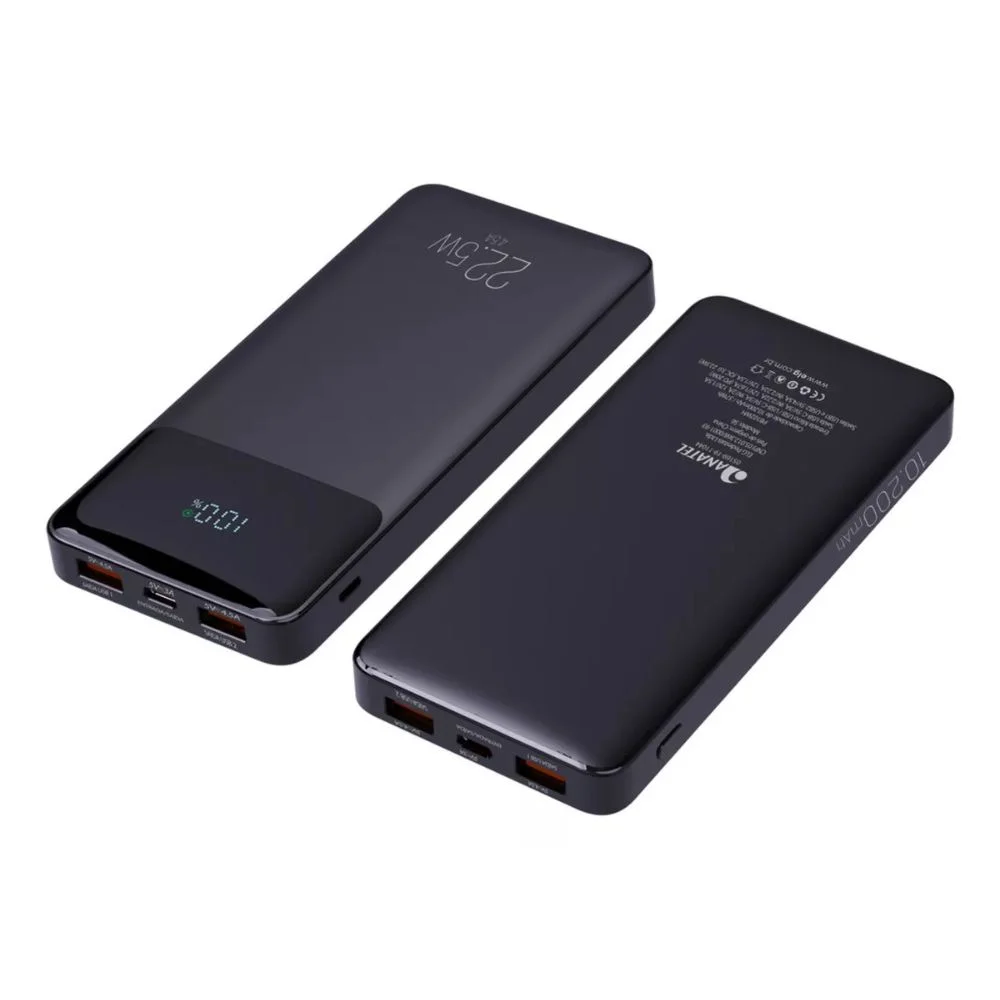Imagem 3 de 5 do produto Power Bank Carregador Portátil, Display Indicador, 10200mah 22.5w, Turbo, Preto, Pb102bk, Elg