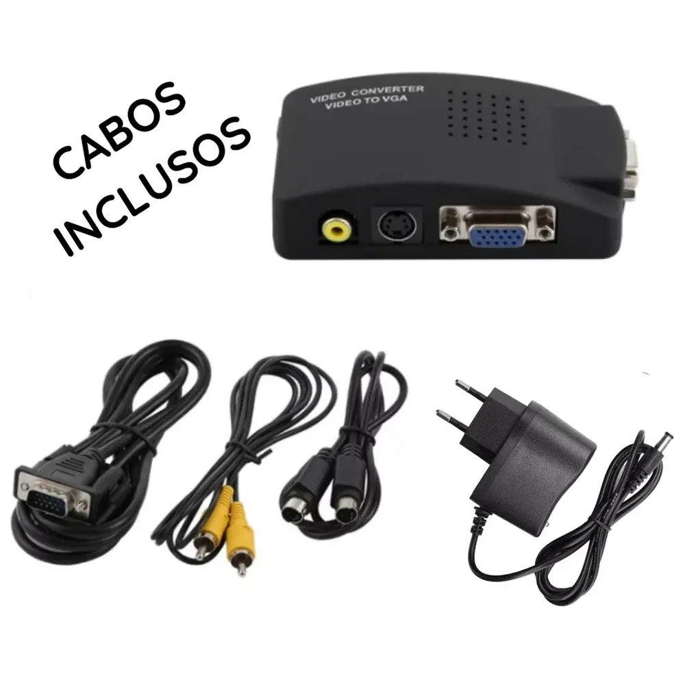 Imagem 4 de 4 do produto Conversor Cctv Rca , S-vídeo, Vga Fêmeas Entrada X Vga Fêmea Saída