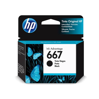 Cartucho De Tinta Hp 667 3ym79l 3ym79al Deskjet 2776 Preto