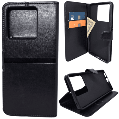Capa Carteira Compatível Com Xiaomi Poco C65 (tela De 6.74) Capinha Case Cor:preto