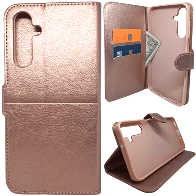 Capa Carteira Para Samsung A16 5g (tela De 6.7) Capinha Case Cor:rose