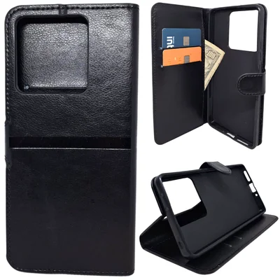 Capa Carteira Compatível Com Xiaomi Note 13 5g (tela De 6.67) Capinha Case Cor:preto.