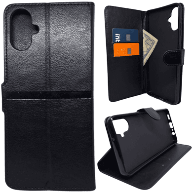 Capa Carteira Para Samsung A06 (tela De 6.7) Capinha Case Cor:preto