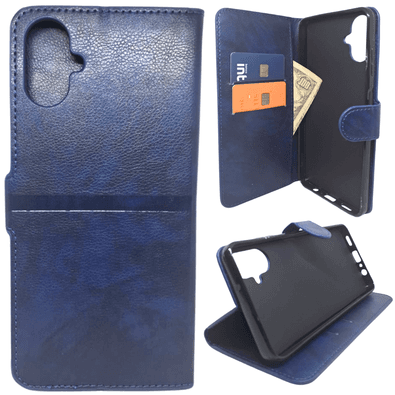Capa Carteira Para Samsung A06 (tela De 6.7) Capinha Case Cor:azul Marinho