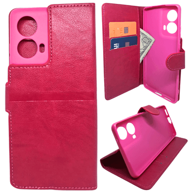 Capa Carteira Para Motorola G85 (tela De 6.67) Capinha Case Cor:rosa