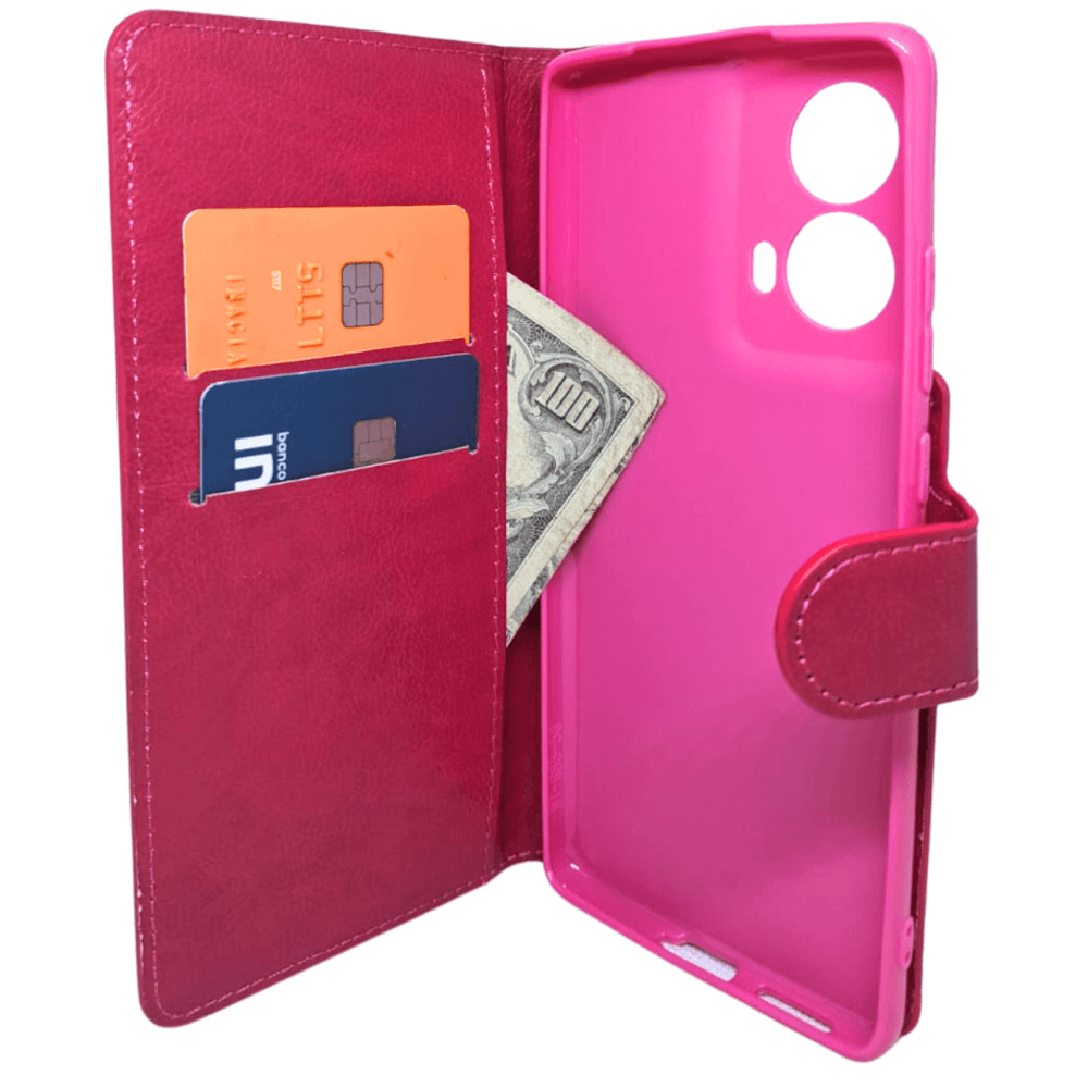 Imagem 3 de 4 do produto Capa Carteira Para Motorola G85 (tela De 6.67) Capinha Case Cor:rosa
