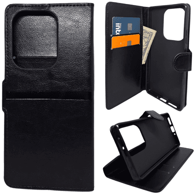 Capa Carteira Compatível Com Xiaomi Note 13 Pro 4g (tela De 6.67) Capinha Case Cor:preto