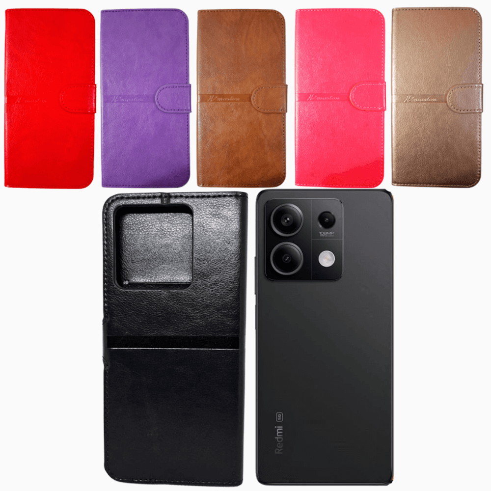 Imagem 2 de 3 do produto Capa Carteira Compatível Com Xiaomi Poco C65 (tela De 6.74) Capinha Case Cor:roxo