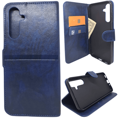 Capa Carteira Para Samsung A16 5g (tela De 6.7) Capinha Case Cor:azul Marinho