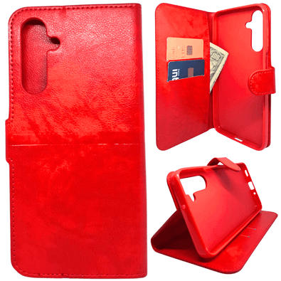 Capa Carteira Para Samsung A16 5g (tela De 6.7) Capinha Case Cor:vermelho