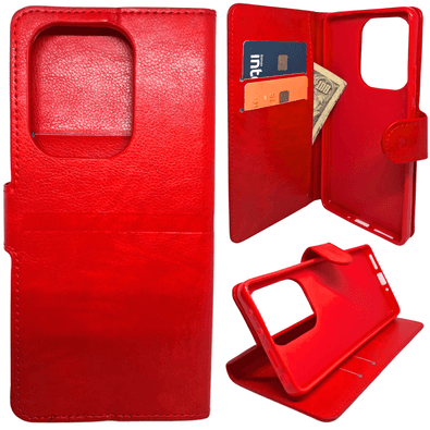 Capa Carteira Compatível Com Xiaomi Note 13 Pro 4g (tela De 6.67) Capinha Case Cor:vermelho