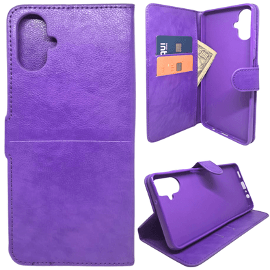 Capa Carteira Para Samsung A06 (tela De 6.7) Capinha Case Cor:roxo
