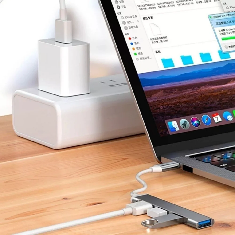 Imagem 3 de 5 do produto Hub Tipo C Com 4 Portas Usb.
