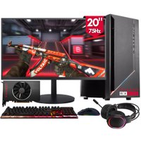 PC Gamer Completo 2eletro Win - Intel Core I5, 16gb Ram, Amd Radeon Rx 550 4gb, SSD 480GB, Monitor 20" 75hz, Fonte 500w, Gabinete Preto Com Frontal RGB - Pg2e-RGB0139wi