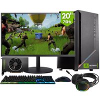 PC Gamer Completo 2eletro Win - Intel Core I5, 16gb Ram, Nvidia Geforce Gtx 4gb, SSD 240GB, Monitor 20" 75hz, Fonte 500w, Gabinete Preto Com Frontal RGB - Pg2e-RGB0133wi