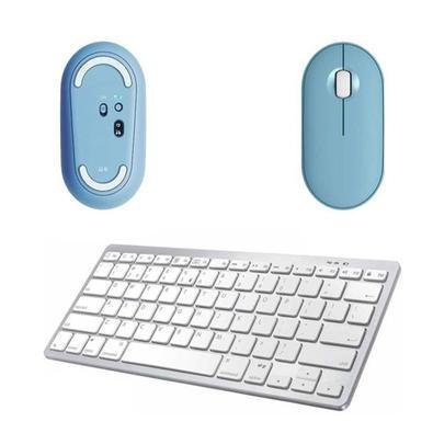 Mou Azul/teclado Bluetooth P/galaxy Tab S8 5g Sm-x706 11