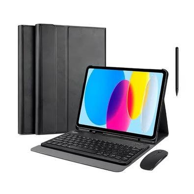 Case Magnética + Mouse + Teclado Para Ipad 10 2022 Tela 10.9 Cor Preto