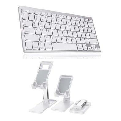 Teclado Bluetooth P/galaxy S8 5g X706 11  + Sup Branco
