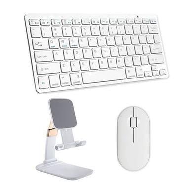 Teclado E Mouse Bluetooth, Sup P/ipad Air 5 10,9 2022 Branco