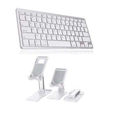 Teclado Bluetooth P/galaxy A8 X200/x205 10,5+ Sup Branco