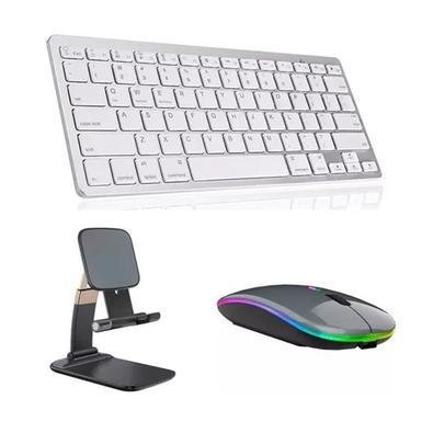 Teclado Branco,suporte Mouse C Bluetooth Para Galaxy S6 Lite