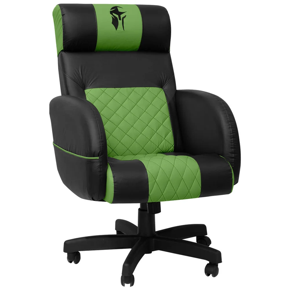 Setup da gaming con sedia verde, simbolo di comfort per giocare a Verde Casino