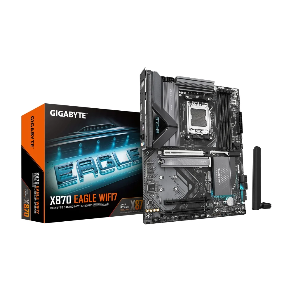 Placa Mãe Gigabyte X870 Eagle Wifi7, Amd Am5, Atx, Bluetooth, Ddr5 - X870 Eagle Wifi7 Placa Mãe Gigabyte X870 Eagle Wifi7, Amd Am5, Atx, Bluetooth, Ddr5 - X870 Eagle Wifi7