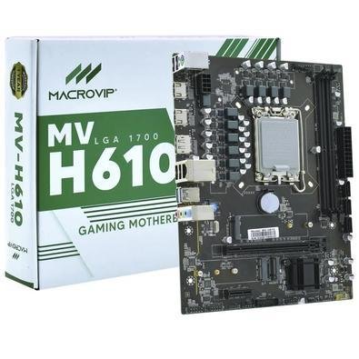 Placa Mae 1700p Macrovip Mv-h610 M.2 Ddr4 HDMI Dp