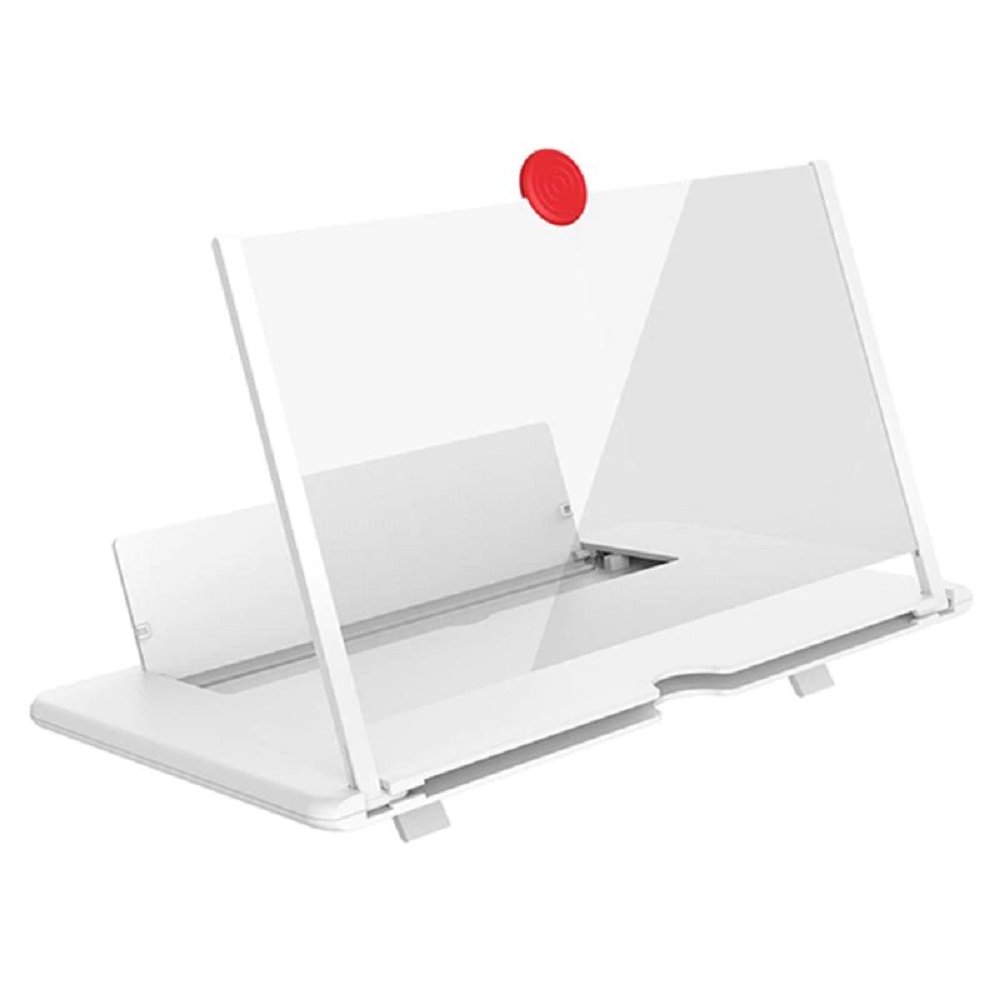 Lupa Dobrável Amplificadora Tela Smartphone Aumenta Celular Amplia Imagem Hd Zoom Portátil Viagem - Branco