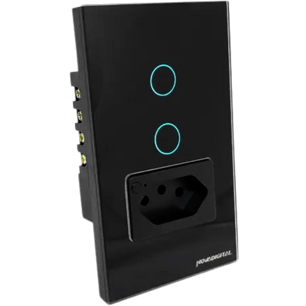 Interruptor Com Tomada Inteligente 2 Botões
